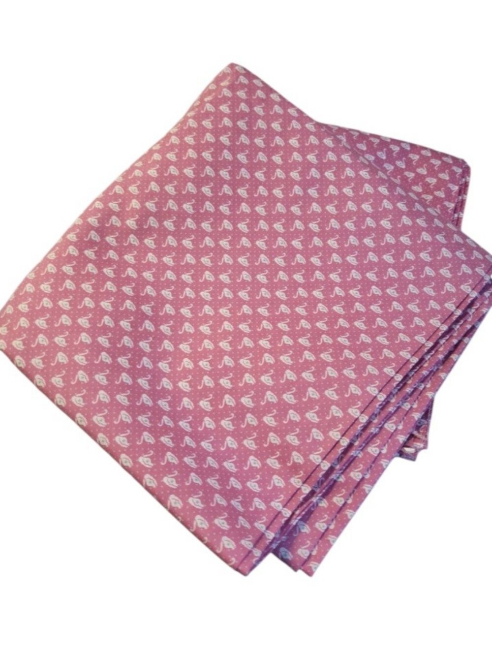Vintage 80's Swan Country- Cottagecore Mauve Pink Fabric Remnant 5 Yrds Sewing